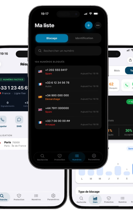 Liste des appels bloqués dans Blocall